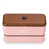 Chat Du Long Corner Nest Lunch Wood Grain X Pink 2 Tier Type Lower Upper 4627175 Café Tier/280, Tier/450ml