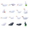 Decorative Rockery Pavilion Bridge LIfelike Simulation Goose Micro Landscape Ornaments Resin White Duck Statue Fairy Garden