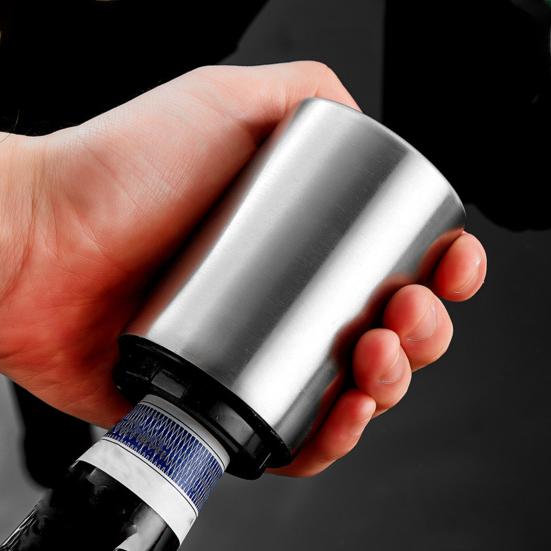 Stainless Steel Beer Bottle Opener Press Type Heavy Duty Automatic Juice Beverage Drinks Bottle Lid Remover Opening Tool Kitchen Bar Gadgets