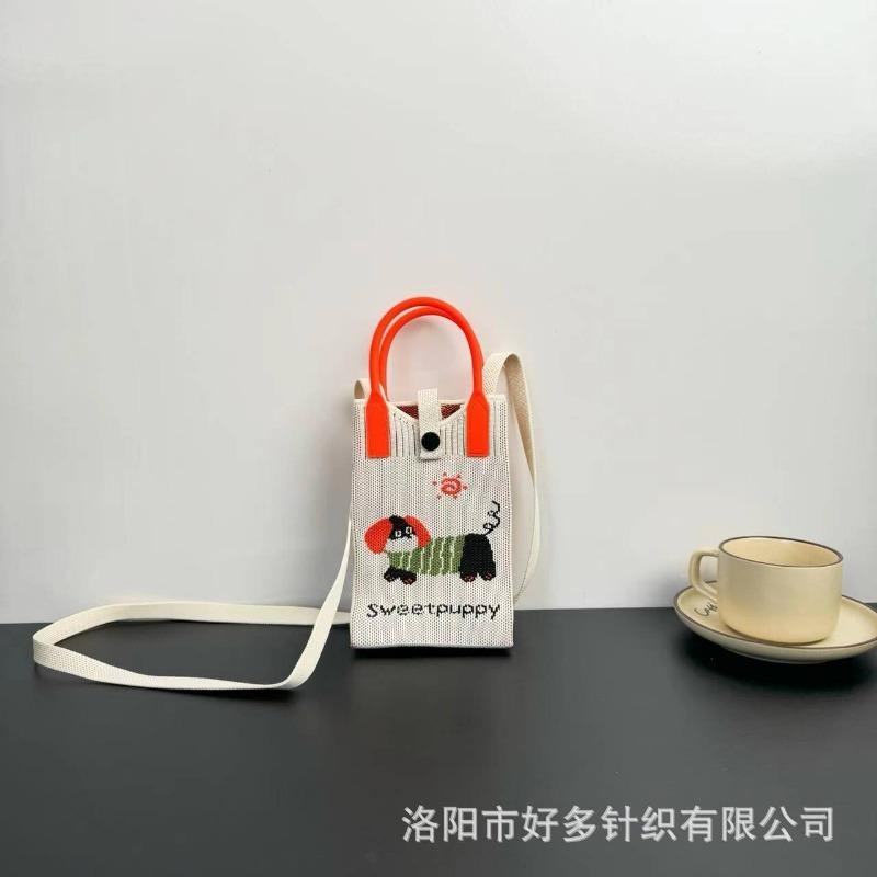 Премиальный сенсорный ns сумка для мобильного телефона новая мультяшная вязаная сумка дофаминовая ниша универсальная сумка-мессенджер через плечо сумочка