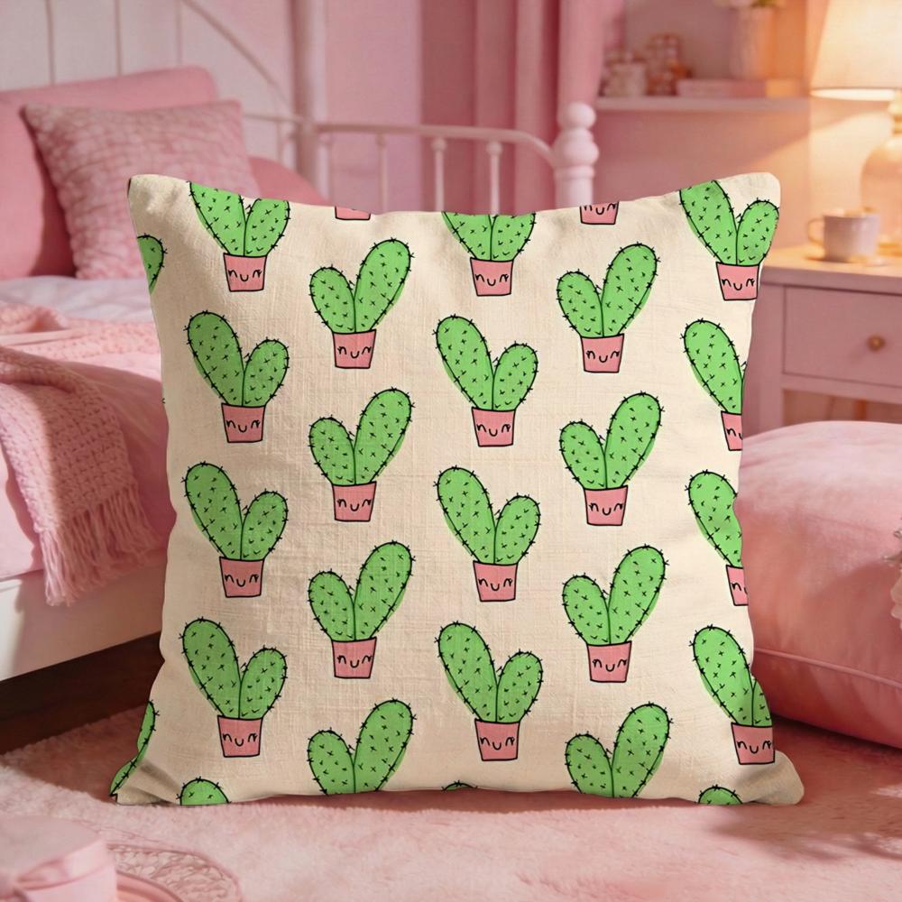 PlantcactusS Cushion Cover Premium Comfort Reversible Pillow Cove Two in One Design for Any Room  Car Interior