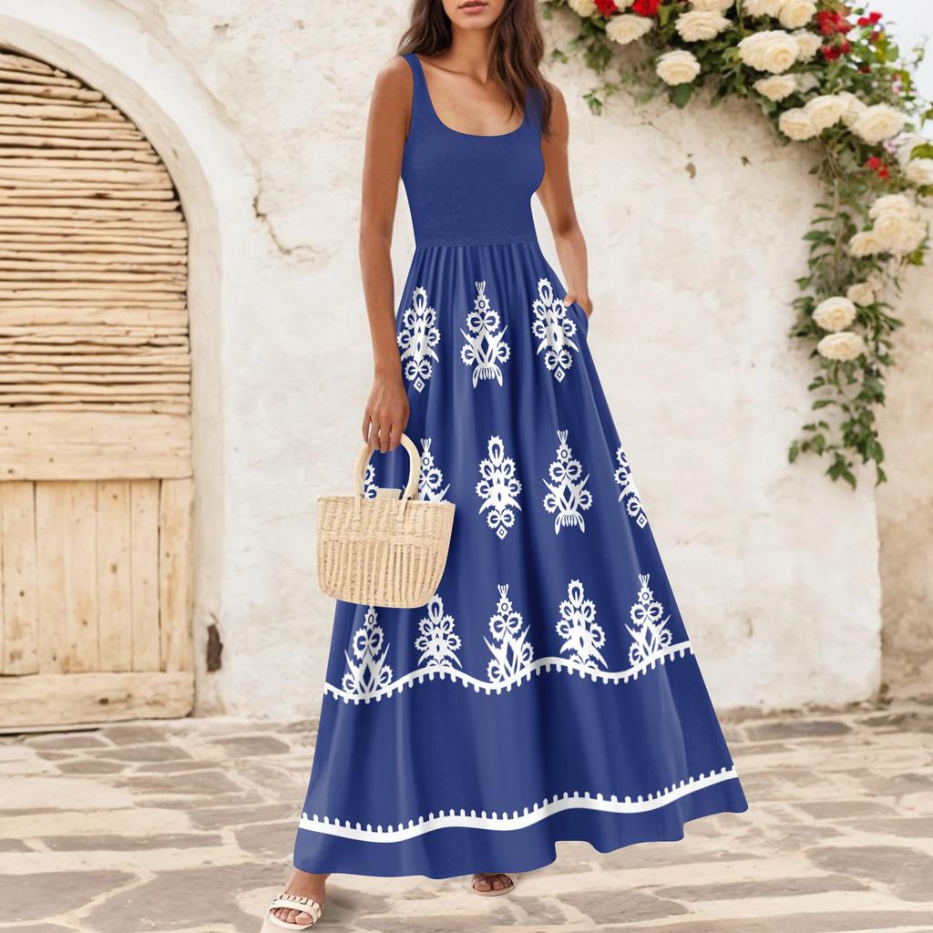 Women's Flowing Dresses Women's Summer Dresses Casual Long Dresses Cute Floral Long Dresses