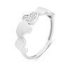 Серебряное кольцо с фианитами, вес изделия 1,45 гр (2209447)