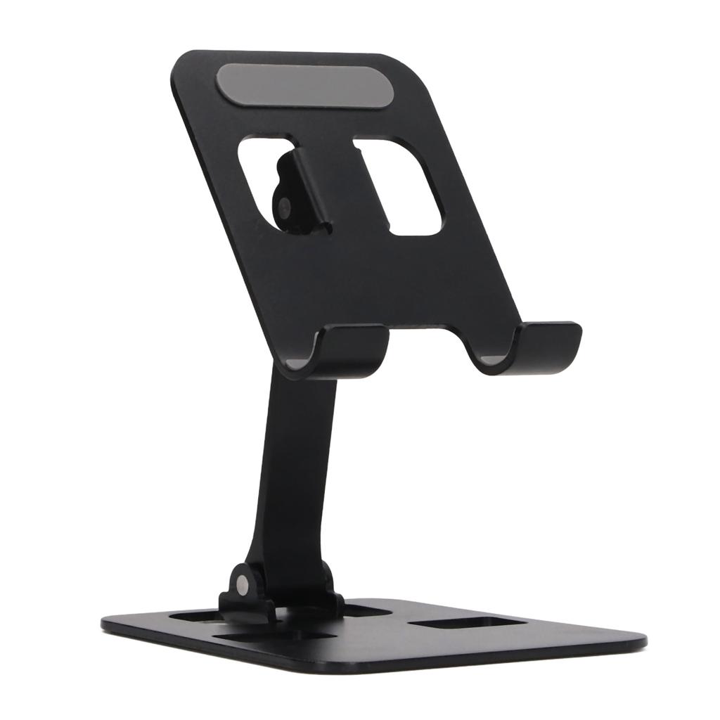 Desk Phone Stand Aluminum Alloy Adjustable Angle Antislip Silicone Phone Holder Stand for Tablet Phone Below 12.9in