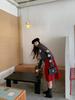 Available: Korean Chic Christmas Red High-Waisted Corduroy Midi Skirt for Women
