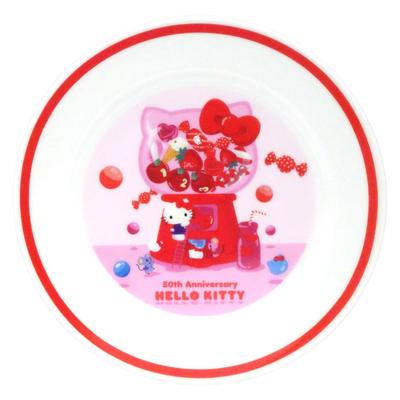 Sanrio «Hello Kitty» 50-летний юбилей Тарелка Китти, 19,5 см, Безопасна для микроволновой печи и посудомоечной машины, Сделано в Японии, 310133
