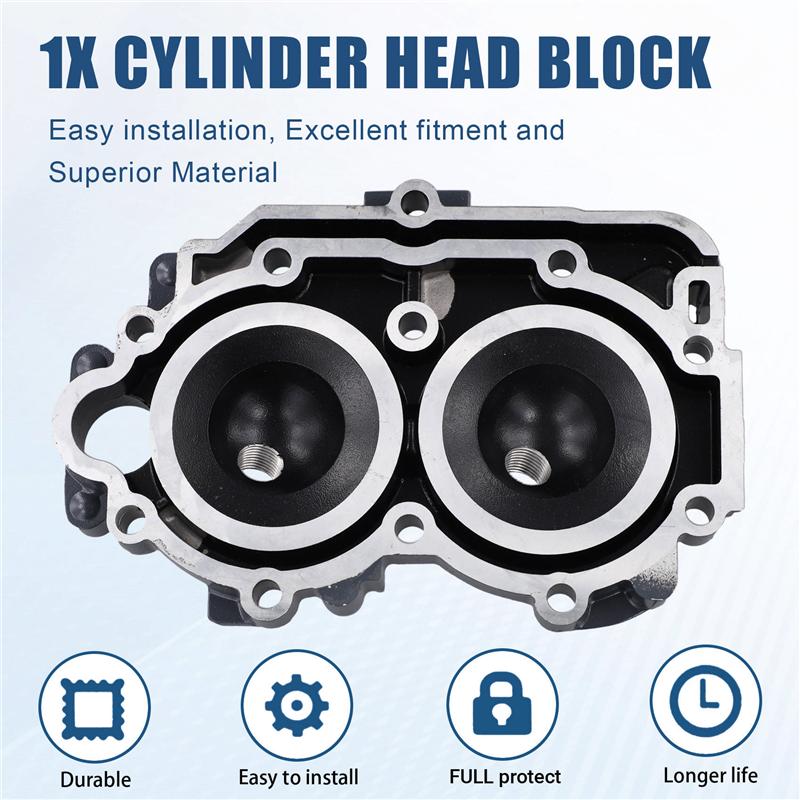 ABLZ-6B4-11111-00-1S Cylinder Head Block For Yamaha 15HP 9.9HP 15D 2 Stroke Outboard Engine Boat Motor