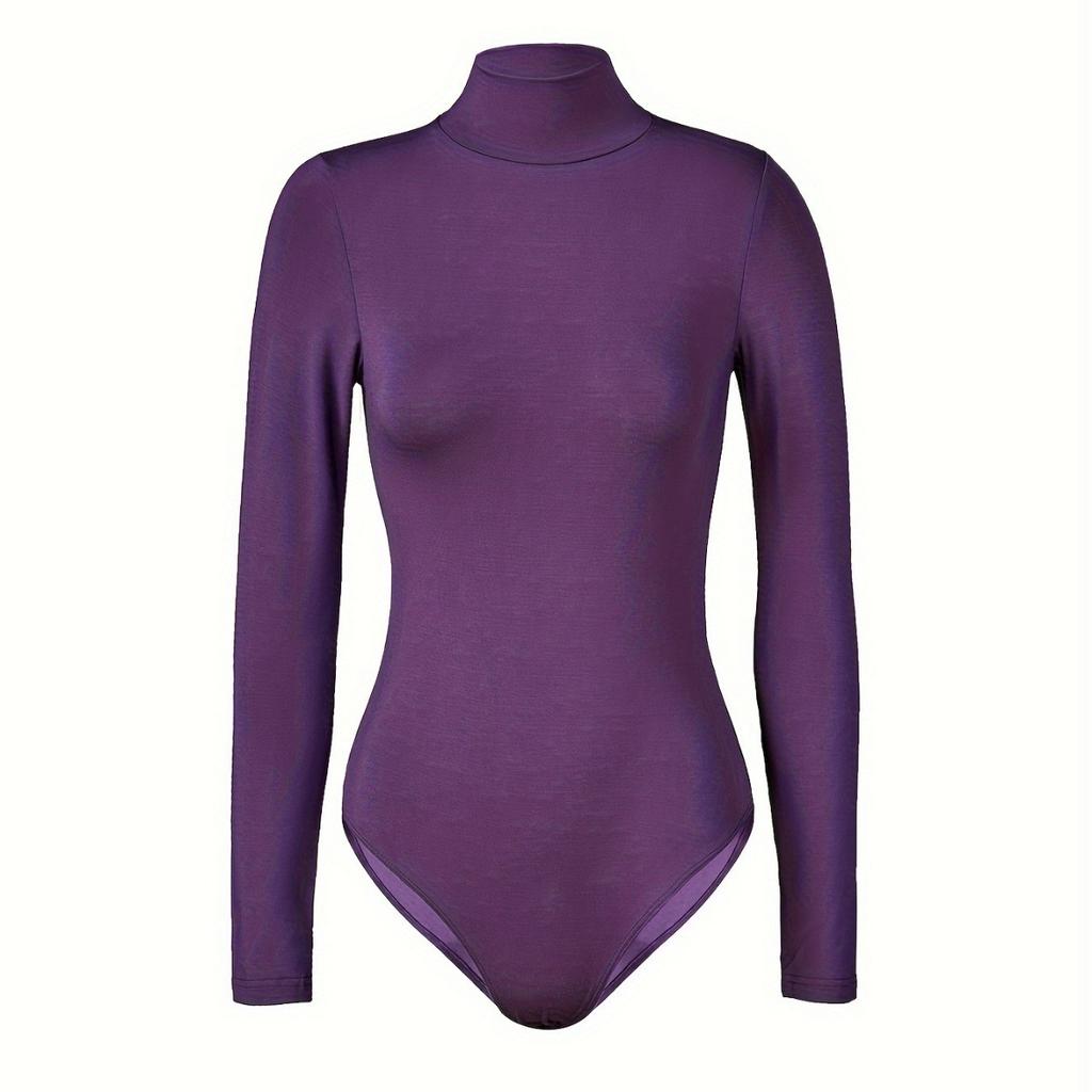 Футболка с длинными рукавами, сексуальный комбинезон с высоким воротом, облегающий, термобелье