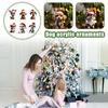 2d Acrylic Cartoon Dog Christmas Tree Pendant Modern Home Decoration Rearview Mirror Backpack Pendant Hanging Ornaments