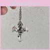 Trendy Silver Angel Character Necklace Durable Zinc Alloy Casual Decoration Use