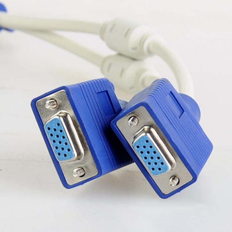 Кабель-разветвитель VGA 1 штекер на 2 гнезда, провод, D-SUB 15Pin, для многоэкранного отображения в офисах, классах