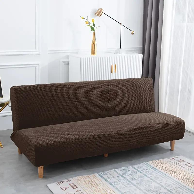 Чехлы для диванов из жаккарда, высококачественные чехлы для диванов без подлокотников для гостиной, растягивающиеся складные чехлы для домашних диванов