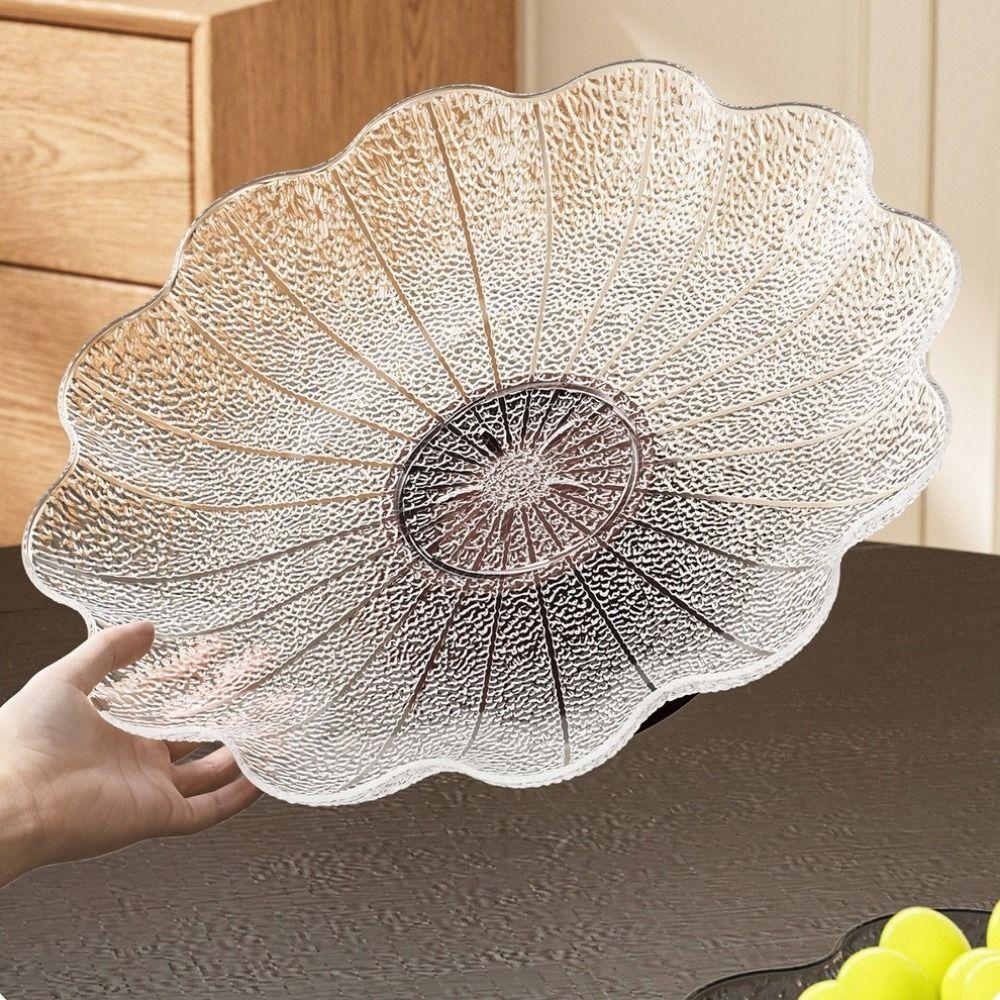 Large Capacity Pedestal Fruit Bowl Plastic Fruit Display Stand Elegant Dried Fruit Plate  Candy