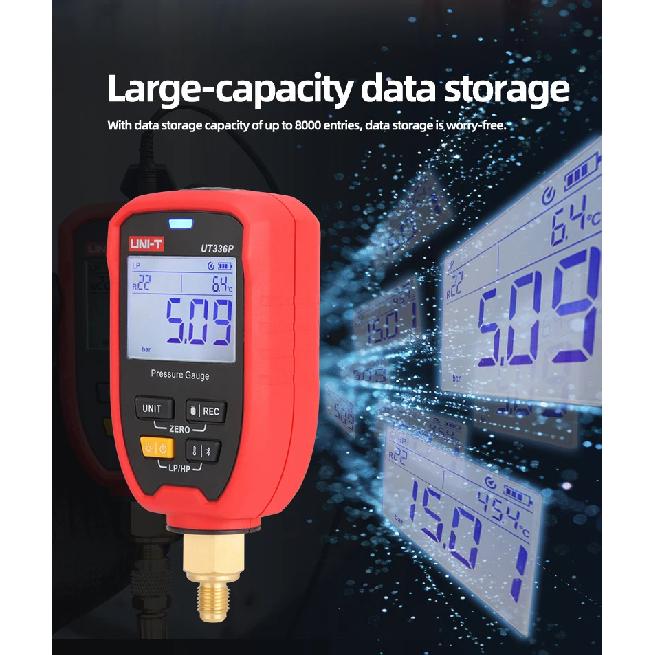 UNI-T UT336P KIT Wireless Pressure Gauge Set High Precision Sensor with Mobile APP Control for HVAC Systems Professional Tool