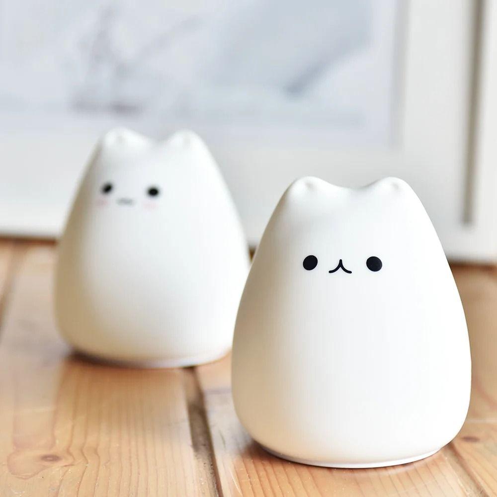 Animal Cat LED Colorful Night Light Night Lamp Indoor Sensor Lamp  Children Kids Room