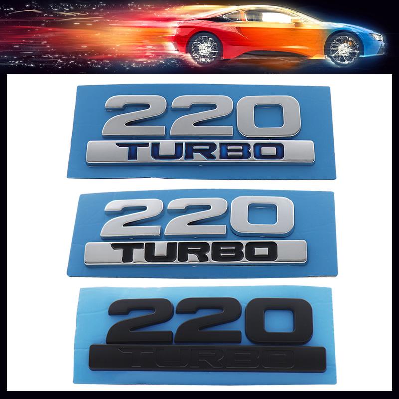 3D Premium TURBO 220 TURBO for Car Fender Trunk Rear Bonnet Decal Emblem Badge Sticker Accessories