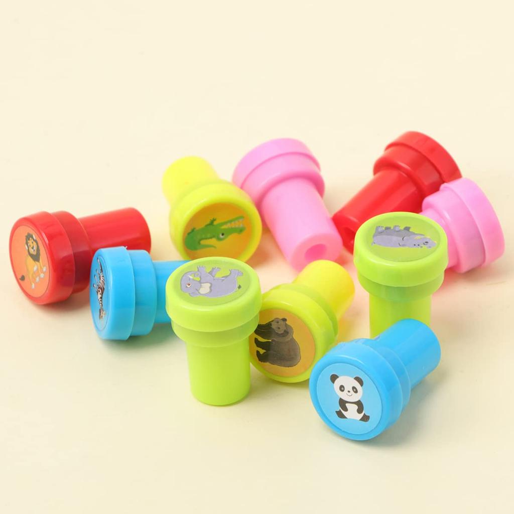 OUNONA Stamps DIY Stamps Present Notebook Schedule Decoration Animals and Fruits 20 Pieces