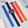 Rubber Silicone Watch Strap 22m for Tag Heuer Watchband Men Wristwatches Band Accessories Fold Buckle Red Rubber Watch Strap