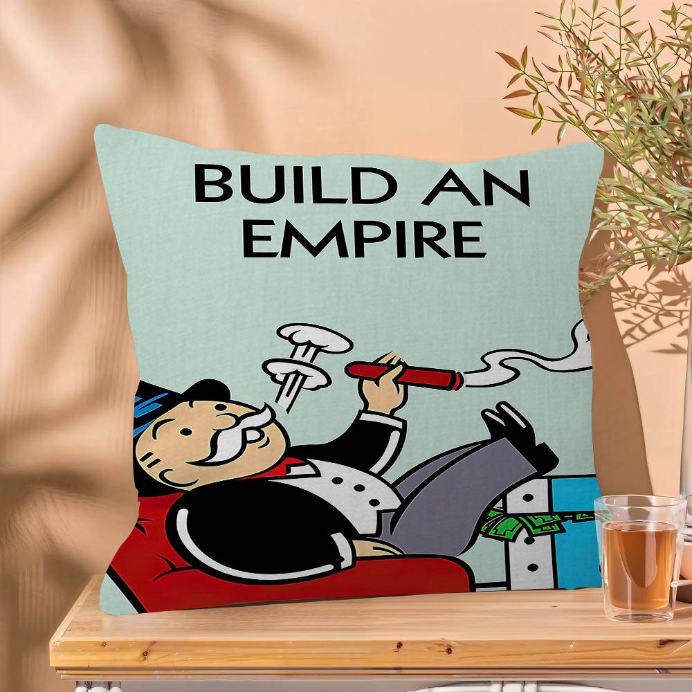 Monopoly Millionaire Money Pillow Anime Pillow Sofa Bed Head Pillow Cover Cushion Cover Fashion