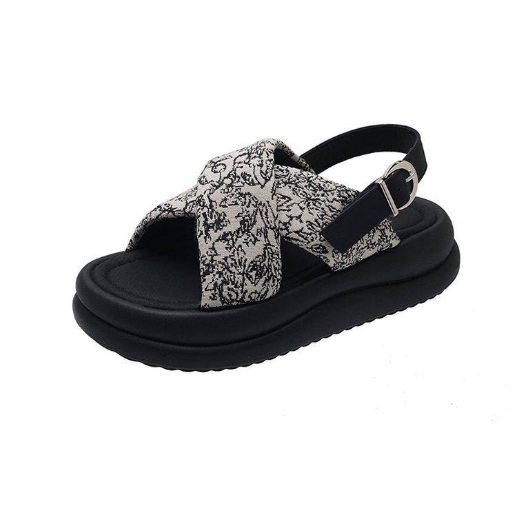 Летние римские сандалии для походов на толстой подошве для женщин