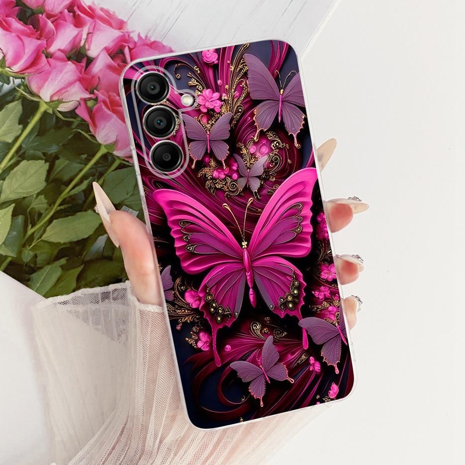 Чехол для Samsung Galaxy A16 5G SM-A166B Роскошный чехол с рисунком бабочки Мягкий силиконовый чехол для Samsung A16 26 36 Galaxy A56