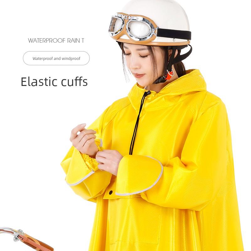 Bicycle Raincoat Electric Car Poncho Battery Extended Full Body Rainproof Single Raincoat Men and Women Sleeved Raincoat