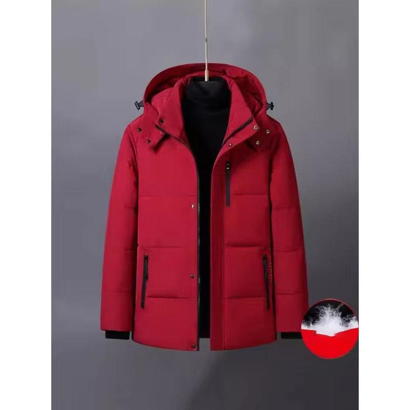 Men Hooded Casual Puffer Jackets Winter Man White Duck Down Coats Quality Male Outdoor Windproof Thicker Warm Parkas