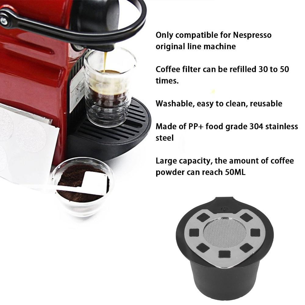 Chrome Plated Stainless Steel Coffee Filter Refillable Coffee Pods Coffee Machine Use