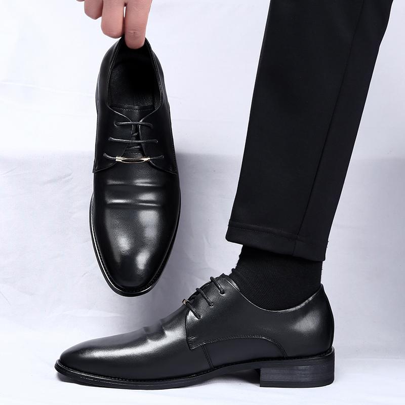 Новые мужские деловые формальные кожаные туфли с острым носком, минималистичный стиль, Свадьба и на открытом воздухе, Вечеринка, Деловой кэжуал, Мужская обувь