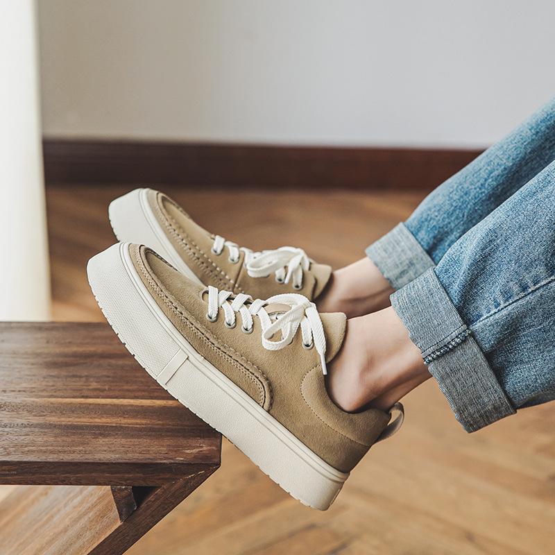 2967 handmade men's shoes hot-selling retro new low-state flip fur shoes men's casual versatile fashion board shoes