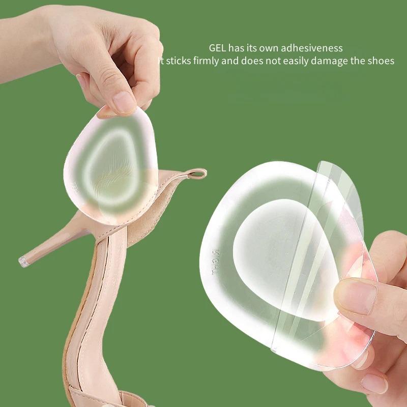 1 пара силиконовых противоскользящих стелек для передней части стопы, женские стельки для успокоения подошвенного фасциита, массажные стельки для ухода за ногами