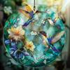 Mother's Day Hummingbird Hanging Decoration Weather-proof Indoor Outdoor Garden Wall Window Hanging 2D Flat Acrylic Flower Hummingbird Ornament