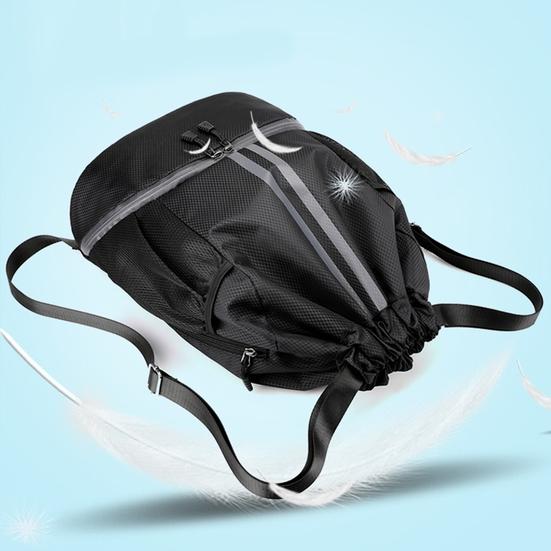 Спортивная сумка для спортзала с шнурком Футбольная сумка большой вместимости Регулируемый спортивный рюкзак с отделением для мячей Водонепроницаемая спортивная сумка из ткани Оксфорд