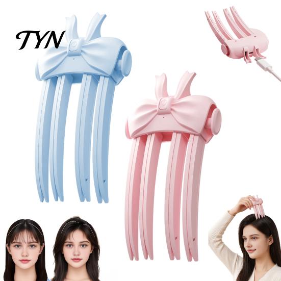 Portable Hair Root Lifters Heated Volumizing Clip, Instant Lift Comb with 2 Temperature, Women Styling Equipment Rechargeable Electric Fine Flat