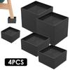 4Pcs Bed Risers Adjustable Furniture Support Non Slip Heavy Duty Table Chair Sofa Cabinet Bed Legs Frame Riser Raising Stackabl