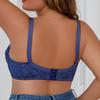 European and American Style Underwire Lace Shaping Bra Ultra-thin Printed Plus Size Anti-sagging Underwear