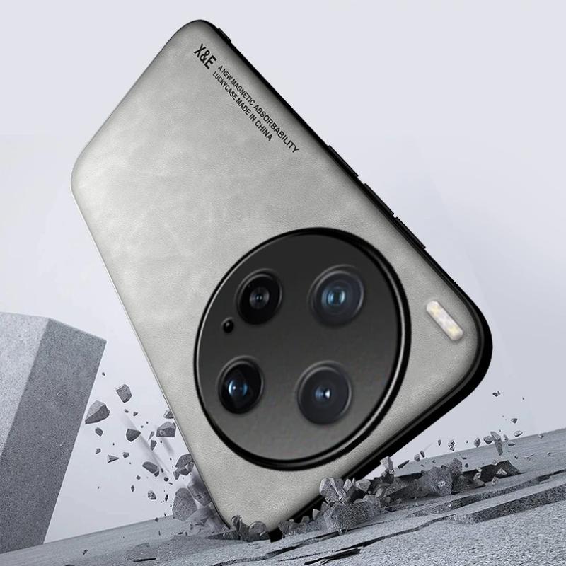 Для VIVO X300 Ultra X300S Кожа PU Автомобильный Магнитный Держатель Силиконовая Задняя Крышка Для VIVO X300 S Встроенный Железный Защита Чехол для Телефона