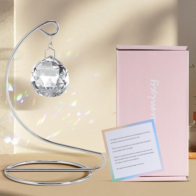 Подарки сочувствия при потере близкого человека, Памятные подарки Хрустальный шар Подвесное украшение Подарки на похороны, Ловец солнечного света Радужный генератор, Подарки для скорбящих