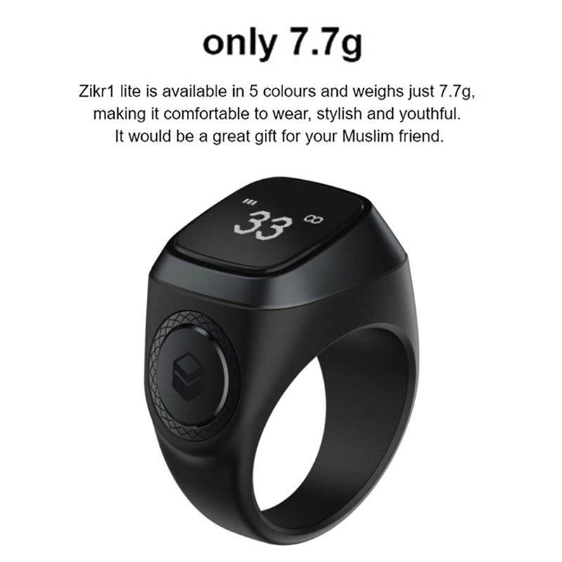 Смарт-кольцо-счетчик Tasbih Tally для мусульман Zikr Digital Tasbeeh 5 Напоминание о времени молитвы Bluetooth