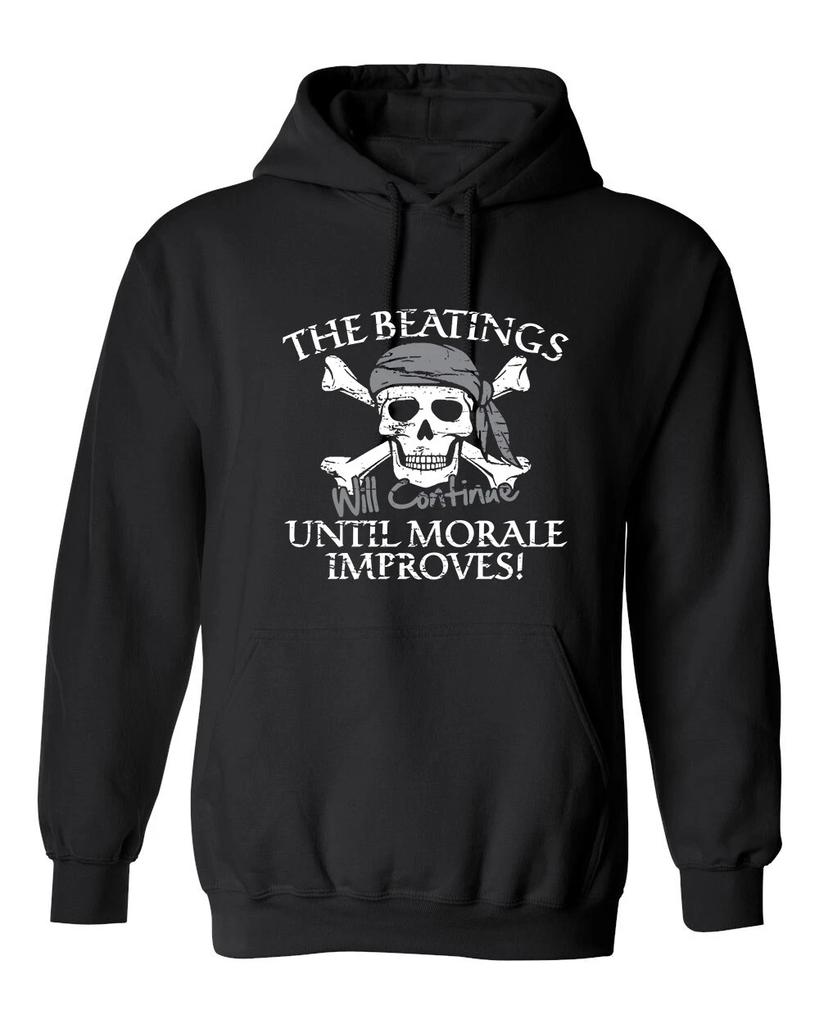The Beatings Will Continue Until Graphics Novelty Sarcastic Humor Men's Hoodies