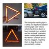 Car Triangle Reflective Tripod Emergency Breakdown Warning Reflective Sticker Safety Hazard Foldable Stop Sign Car Accessories