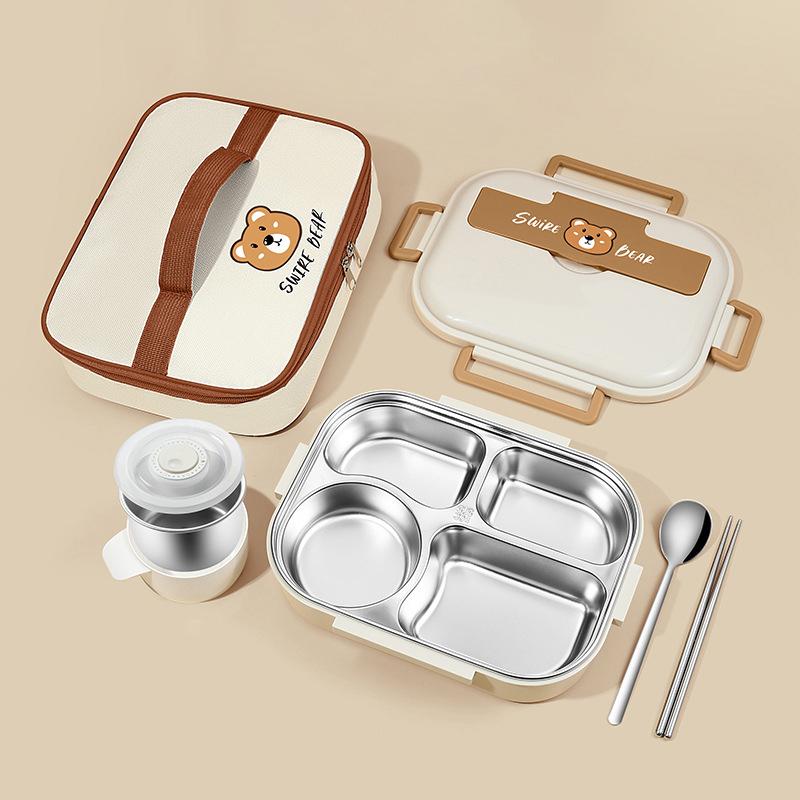 MeyJig Lunch Box, пластиковый контейнер для бэнто, пригодный для микроволновой печи, с отсеком, переносной контейнер для еды 1/1,5 л