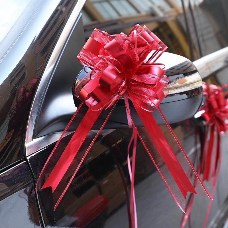 Large Pull Flower Ribbon for Stair Handrail, Wedding Car, and Housewarming Decor