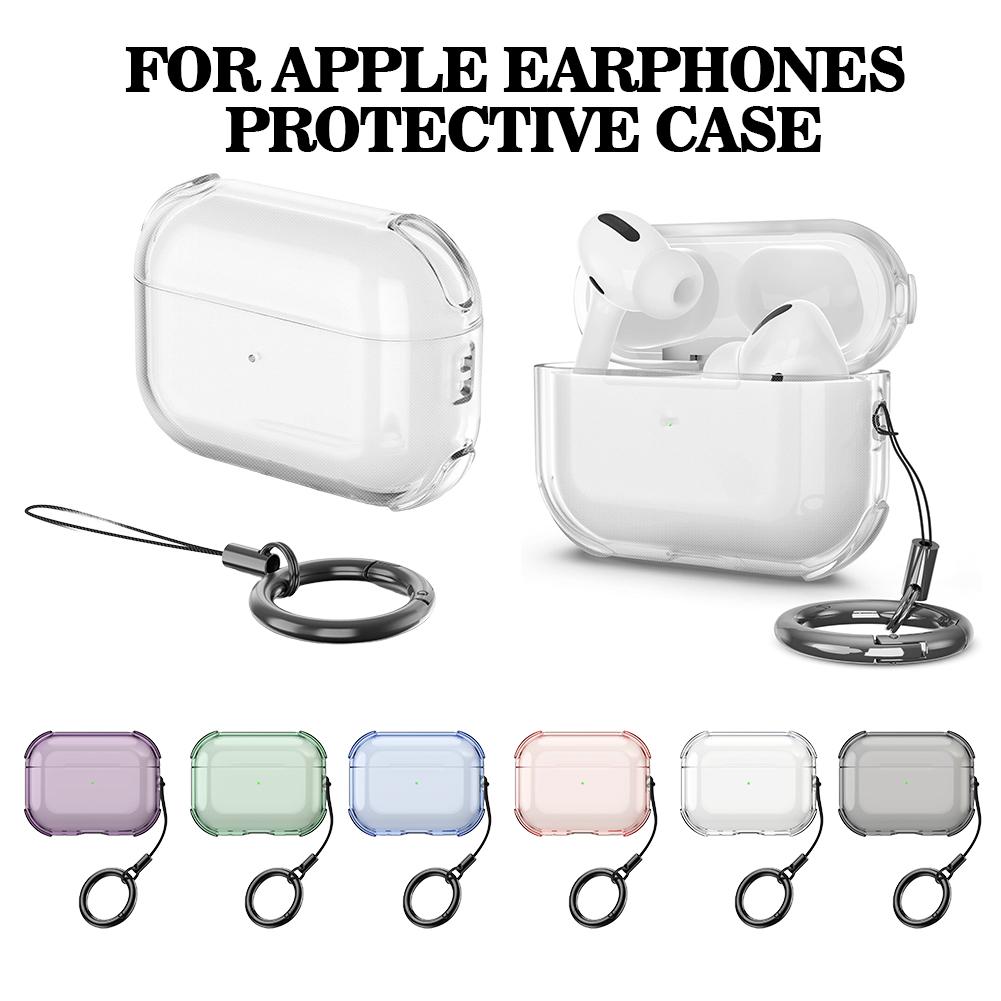 Чехол для наушников для Apple AirPods Pro3 Прозрачный чехол Противоударный чехол для наушников AirPods Pro 3 Защитная крышка с крючком