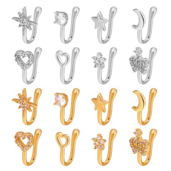 Каффы для носа Очаровательные Трендовые Без пирсинга Легкие в носке Женские Кольца-пирсинги для носа Хуп для вечеринки