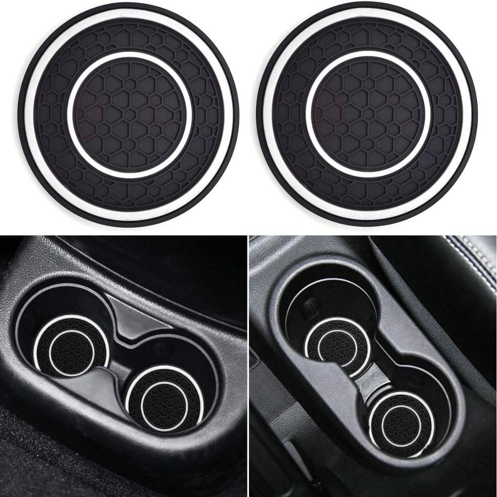 2pcs PVC Car Coasters Anti-Slip Drink Holder Car Interior Accessories Car Bottle Holder