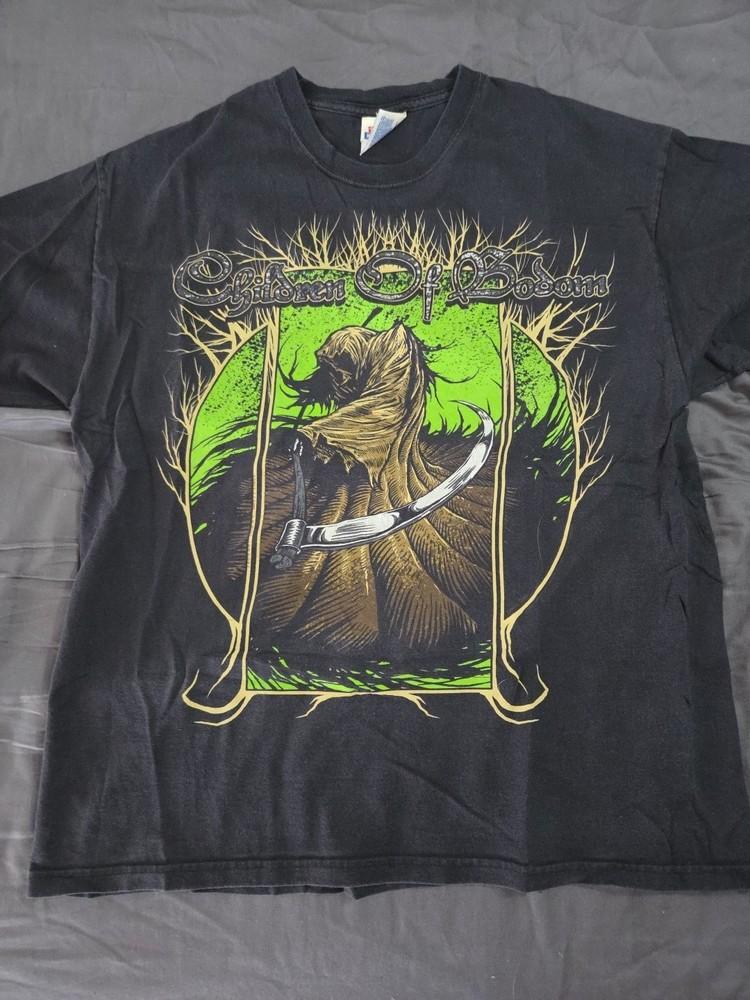 Gildan Футболка Children Of Bodom Зеленый Жнец Унисекс Концертная S до 5XL BO836 Унисекс Футболка