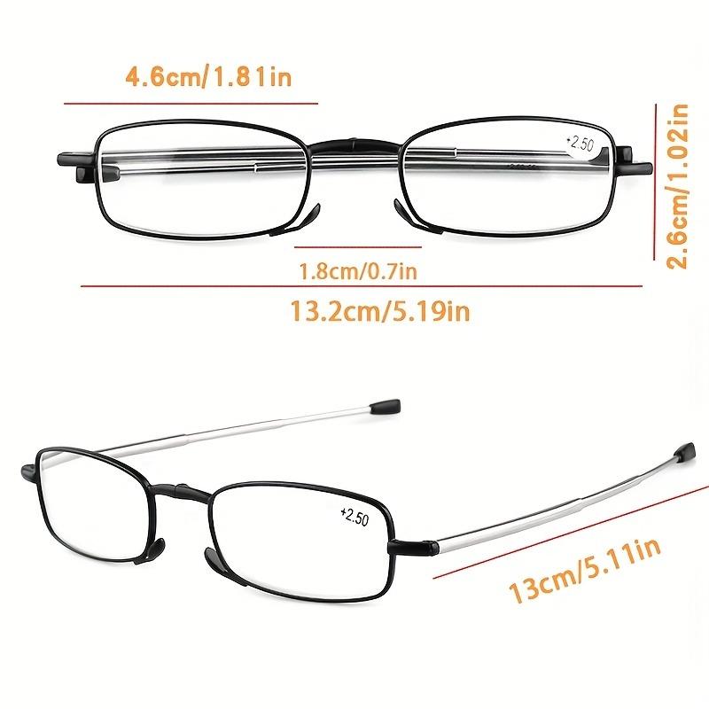 2 Pairs Reading Glasses with Metallic Frames Ultra Light Foldable+1.00 To +4.00 for Office Everyday Use Ideal Gift for Seniors