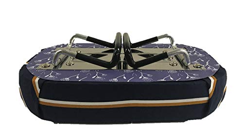 Компактный стул Seiza, большой складной, темный (Шаблон) (нашивка (Оранжевый Белый) синий)