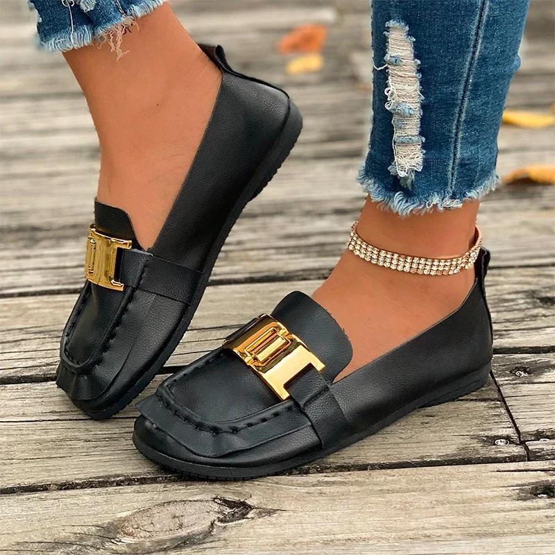 Flats Women Casual Shoes New Walking Spring Loafers Shoes Fashion Designer Brand Retro Cozy Female Sport Zapatillas